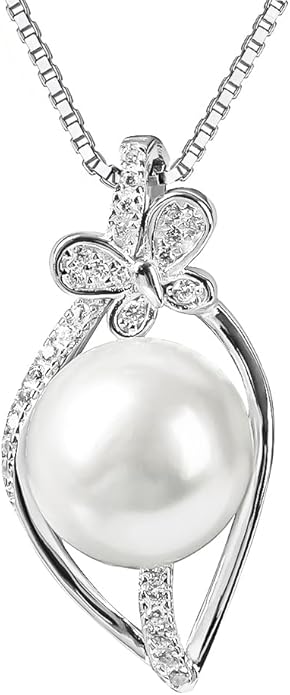 Gifts For Wife Wedding Anniversary - mothers day gifts for wife - AAA+ Real Pearl Necklaces For Women (18k Gold Platting 925 Sterling Silver) mothers necklace ideas Birthday Freshwater Pearl Necklace