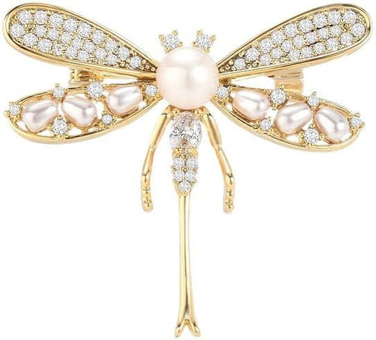 Animal Brooch for Women Rhinestone Brooch Pin 18k Gold Plated Animal Lapel Pin Fashion Jewelry Gift for Mom Wife