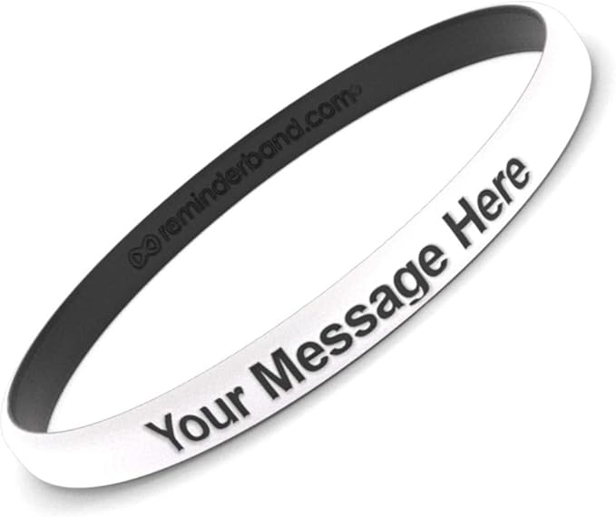 Reminderband Custom Rubber Bracelets - Thin Luxe Wristbands