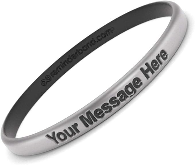Reminderband Custom Rubber Bracelets - Thin Luxe Wristbands