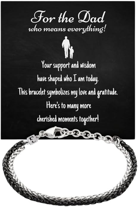 Galis Mens Bracelet Dvir - Stainless Steel for Men, Non Tarnish Rope Chain Bracelets, Stylish Birthday, Gift for Men, Dad, Husband, Boyfriend