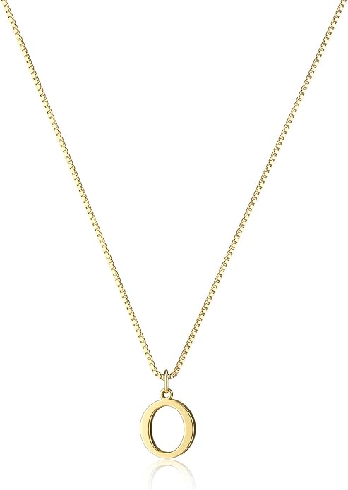 Foxgirl Gold Initial Necklaces for Women, Dainty Gold Letter Necklace Tiny A-Z Pendant Choker Necklace Trendy Cute Personalized Monogram Name Necklace Gold Jewelry Necklace for Women Gift