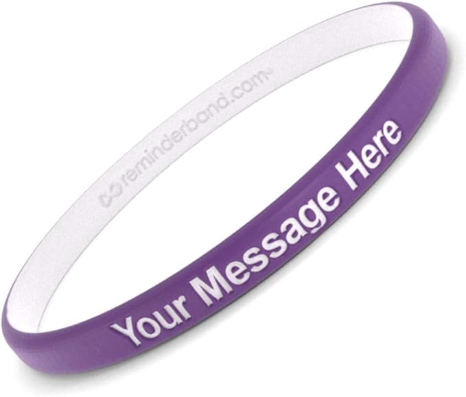 Reminderband Custom Rubber Bracelets - Thin Luxe Wristbands