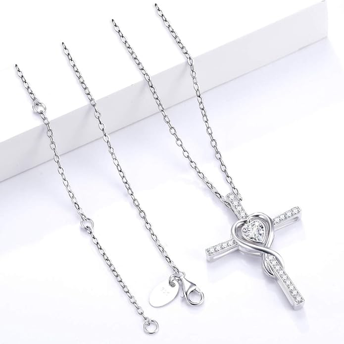 Dorella Love Infinity Christmas Jewelry for Women Birthday Gifts Wife Mom December January Birthstones Blue Topaz Garnet and More Stones Jewelry 925 Sterling Silver