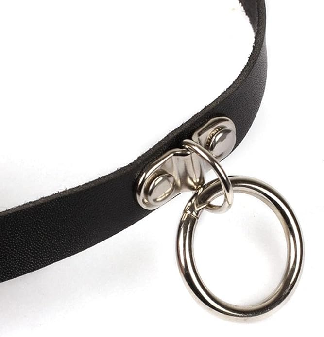 Gothic Choker Necklace Black Geometric Leather Collar Necklace Fashion Punk Jewelry for Women