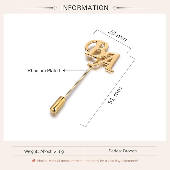 Albertband Name Brooch Pin Personalized Gifts for her Customized Name Brooch for Mother Women Fashion Pin Jewelry Christmas Gifts for mom