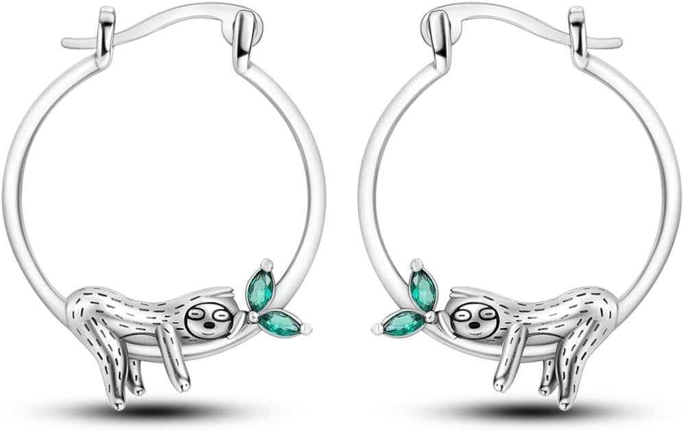 NARMO 925 Sterling Silver Hoop Earrings for Women Hypoallergenic Lightweight Simple Huggie Hoop Earrings Twisted Hoop Earrings Colorful Cubic Zirconia Hoop Earrings Rainbow Hoop Earrings