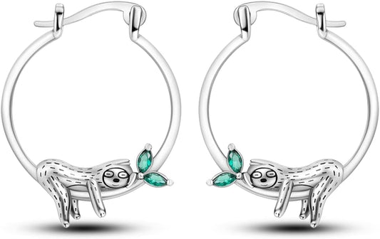 NARMO 925 Sterling Silver Hoop Earrings for Women Hypoallergenic Lightweight Simple Huggie Hoop Earrings Twisted Hoop Earrings Colorful Cubic Zirconia Hoop Earrings Rainbow Hoop Earrings