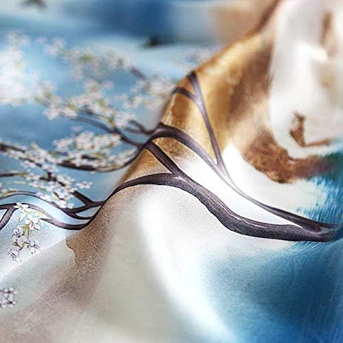 ANDANTINO 100% Mulberry Silk Scarf -21” Lightweight Square Neckerchief – Breathable Digital Printed Scarves with Gift Packed