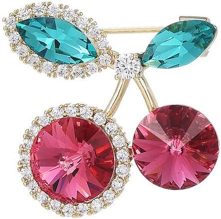 Fashion Flower Brooches for Women Rhinestone Flower Brooches Pins 18k Gold Plated Lapel Pins Jewelry for Girlfriend Wife