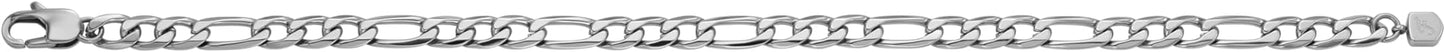 Fossil Men's Plated Stainless Steel Engravable Personalized Gift ID, Chain or Cuff Bracelet for Men