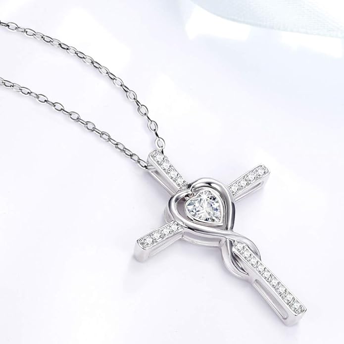 Dorella Love Infinity Christmas Jewelry for Women Birthday Gifts Wife Mom December January Birthstones Blue Topaz Garnet and More Stones Jewelry 925 Sterling Silver