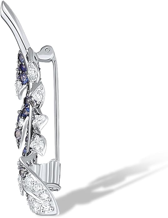 Santuzza 925 Sterling Silver Gemstone Pin Brooch for Women