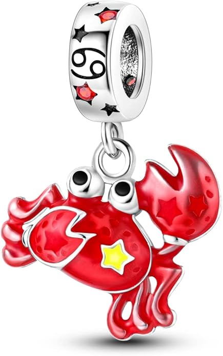 Parmuz Zodiac Sign Charms for Bracelet Necklace 925 Sterling Silver Charms 12 Constellation/Horoscope Star Dangle Birthstone Beads, Birthday Jewelry Gifts for Women Men