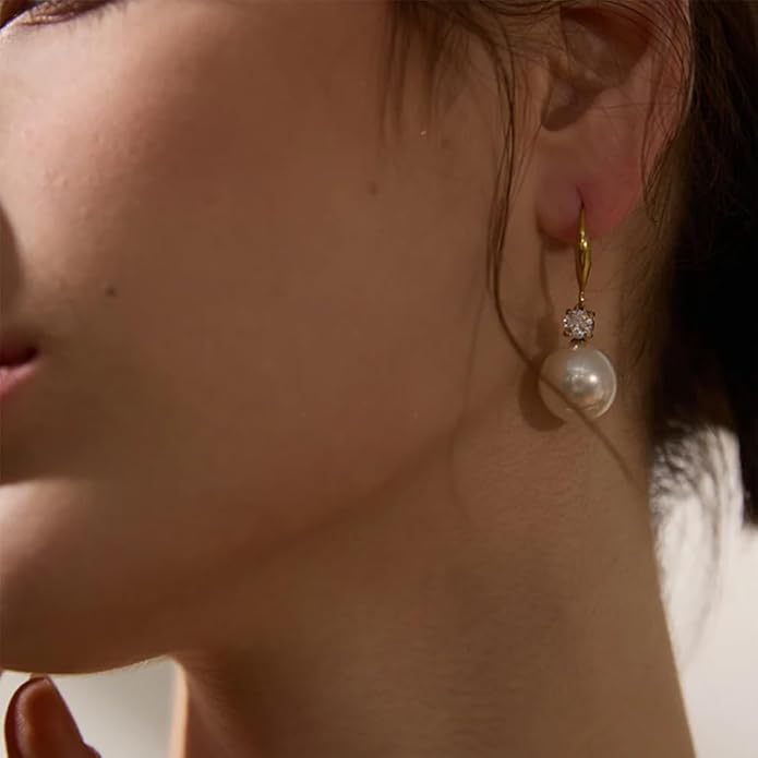 8YEARS Chunky Gold Hoop Earring for Women, 18K Gold Plated Lightweight Thick Hoops, Hypoallergenic Trendy Jewelry for Gift