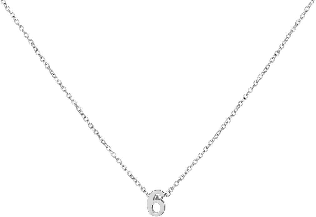 Number Necklace for Women Dainty 18K Gold Plated Pendant Necklace Charm Birth Month Personalized Jewelry Birthday Gift