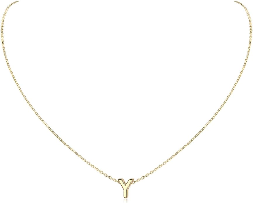 ChicSilver 925 Sterling Silver Initial Necklace for Women Dainty Letter Jewelry Personalized Gift