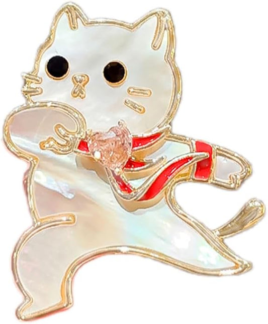 LuvQaze Animal Brooch for Women Men Zirconia Rhinestone Abalone Shell Animal Lapel Pin Christmas Birthday Holiday Gift for Wife Mother Girlfriend Daughter