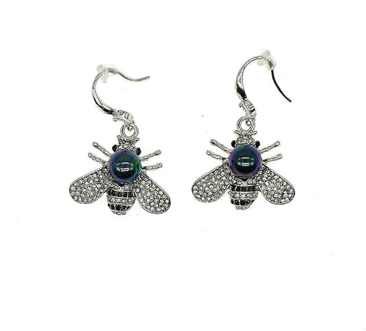 Honey Bee Brooches Crystal Insect Themed Bee Brooch Animal Fashion Shell Pearl Brooch Pin Gold Tone