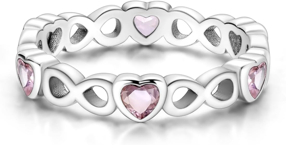 NARMO 925 Sterling Silver Rings for Women Evil Eyes Rings Entwined Line Cubic Zirconia Rings Simple Stackable Finger Rings Engagement Ring Personality Rings Size 6-9