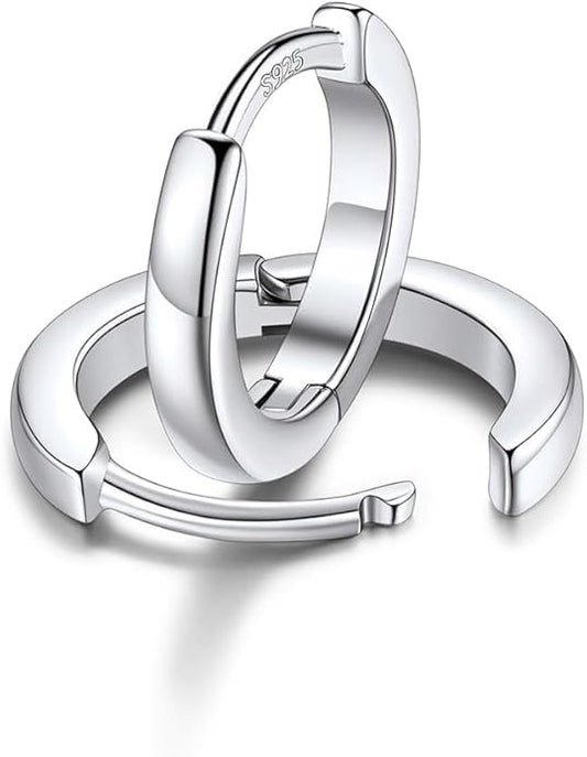 FaithHeart Sterling Silver Hoop Earrings for Women, Hypoallergenic Huggie Hoop Earrings Lightweight Small Cartilage Earrings Hoop Earring Dainty Everyday Earrings 6/8/10/12/14/15/16/18/20mm