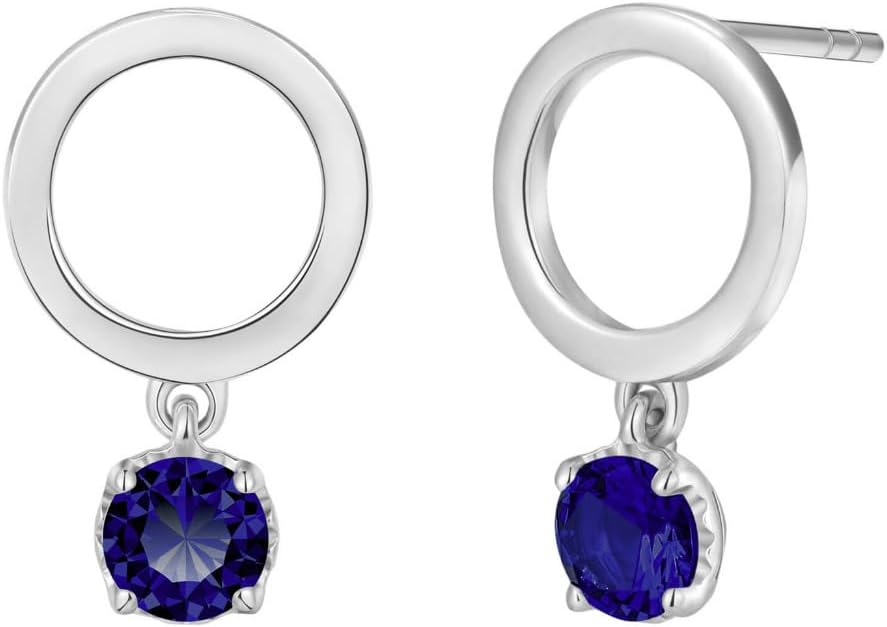 18K Yellow/White Gold Plated Silver Earring With 0.60 TCW Lab Grown Diamonds/Emerald/Blue Sapphire/Moissanite, Earrings For Women, Gift For Her Jewelry For Women Comes With Gift Box