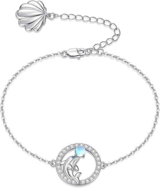 Animal Bracelet for Women 925 Sterling Silver Cat/Dolphin/Turtle/Horse Bracelet Jewelry Gifts