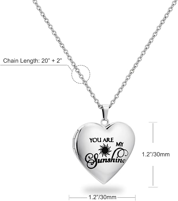 PHOCKSIN Personalized Locket Necklace for Women Photo Necklace with Customized Picture Birth Flower Birthstone New Years Gifts for Women