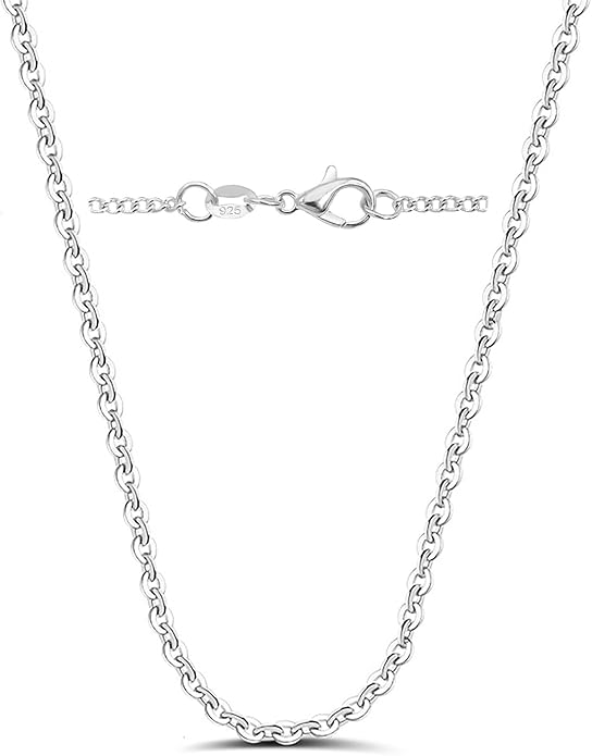 925 Sterling Silver Chain Necklace for Women 16-24 Inch Silver Jewelry Gift