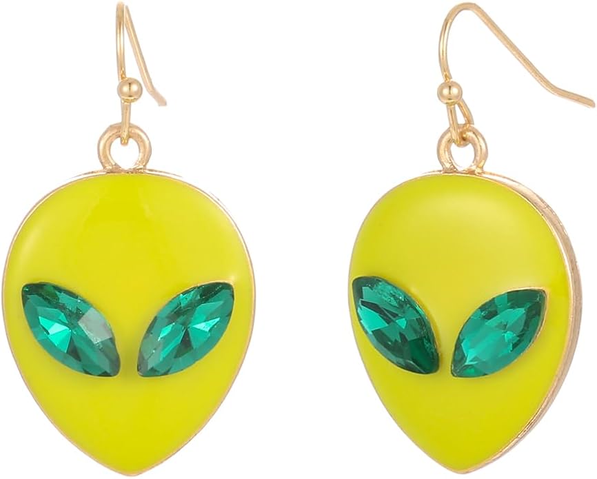 Madison Tyler 80s 90s Earrings for Women | Fun UFO Alien Earrings Space Earrings for Women