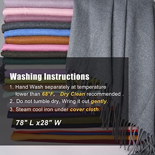 FURTALK Winter Scarf for Women Pashmina Shawl Wraps Soft Warm Fashion Blanket Scarves Gifts