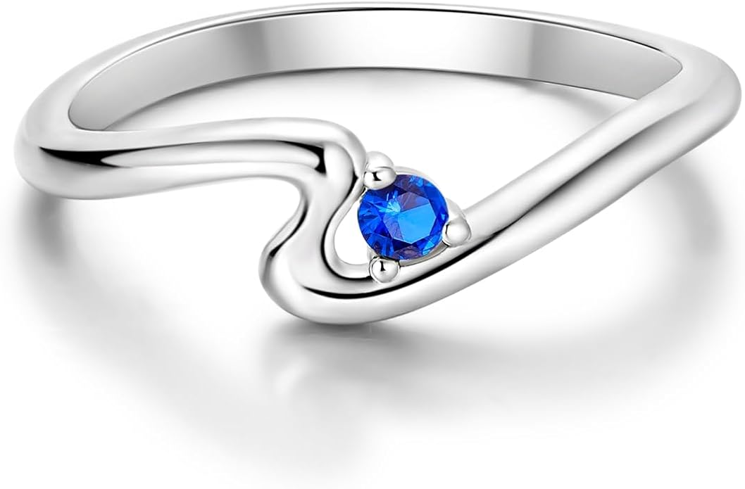 NARMO 925 Sterling Silver Rings for Women Evil Eyes Rings Entwined Line Cubic Zirconia Rings Simple Stackable Finger Rings Engagement Ring Personality Rings Size 6-9