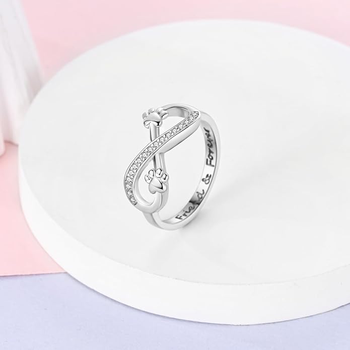 NARMO 925 Sterling Silver Rings for Women Evil Eyes Rings Entwined Line Cubic Zirconia Rings Simple Stackable Finger Rings Engagement Ring Personality Rings Size 6-9