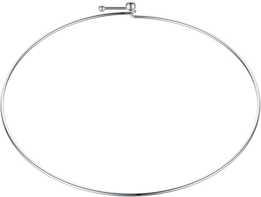 HooAMI Stainless Steel Silver Choker Necklace for Women