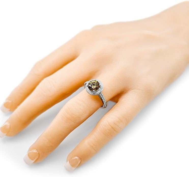 NANA Jewels Sterling Silver Engagement Rings for Women - Choose Simulated Morganite, Citrine, Aquamarine & More