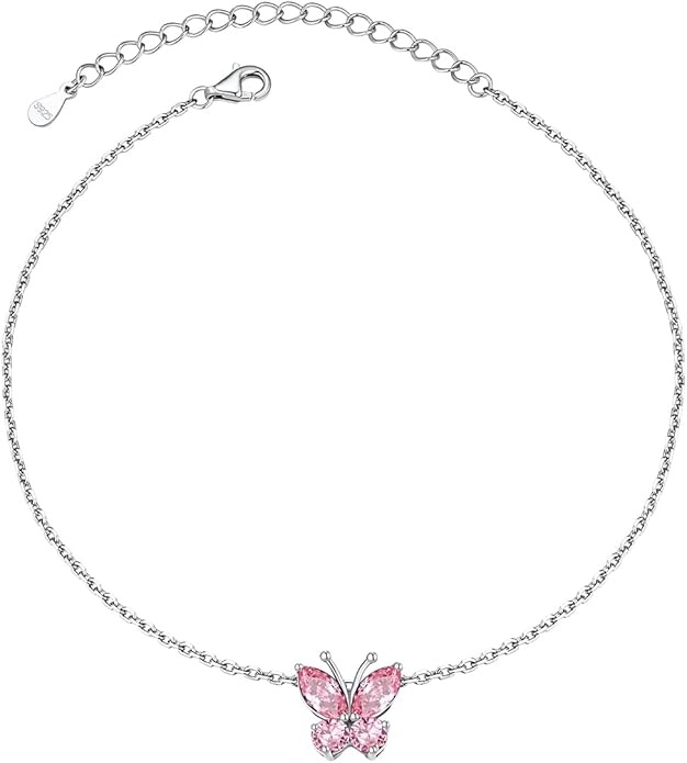 Custom4U Personalized Infinity Ankle Bracelets for Women 925 Sterling Silver Anklet Bracelet Endless Love Symbol Birthstone Charm Adjustable Foot Chain Jewelry Mothers Day Gifts for Mom Wife Women Her