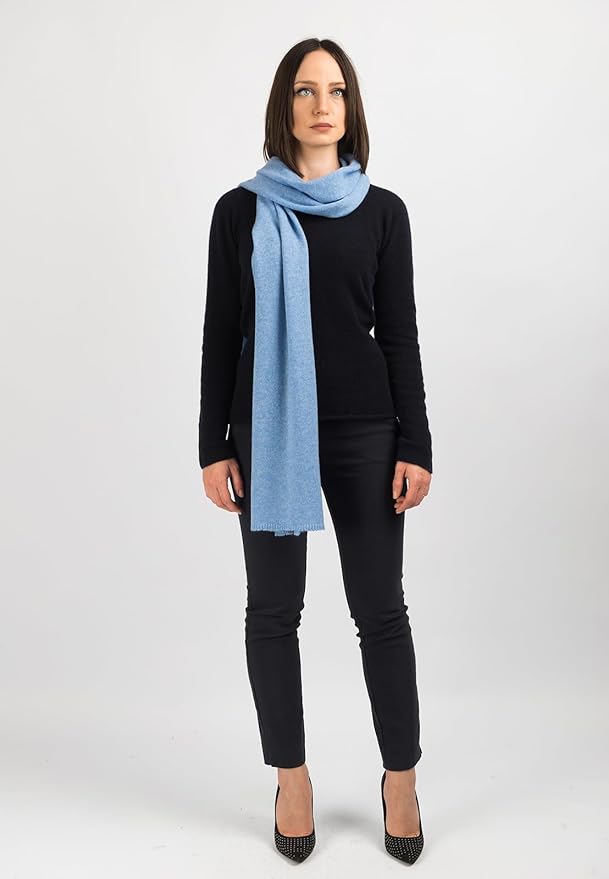 Dalle Piane Cashmere - 100% Cashmere Scarf - Made in Italy - Winter Neck Warmer (14" x 77") - Christmas Gift