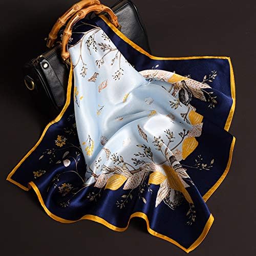 ANDANTINO 100% Mulberry Silk Scarf -21” Lightweight Square Neckerchief – Breathable Digital Printed Scarves with Gift Packed