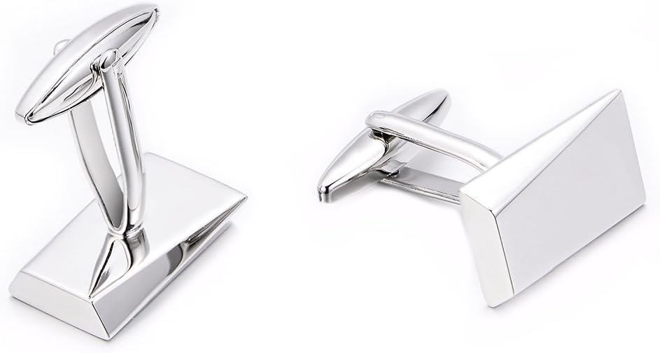 Merit Ocean Cufflinks for Men, Stainless Steel Cuff Links Mens for Wedding Business Gifts, Silver, Black, Gold