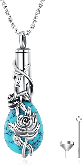 BDL Genuine Turquoise Jewelry for Women, Sterling Silver Earrings and Necklaces for Women, Leverback Dangle Drop Earrings Jewelry…
