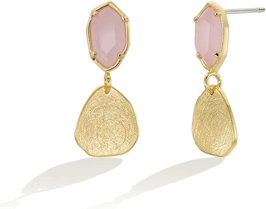 OZEL – Crystal Earrings for Women Dangle – 14K Gold Plated Lightweight Daily Fashion Earrings