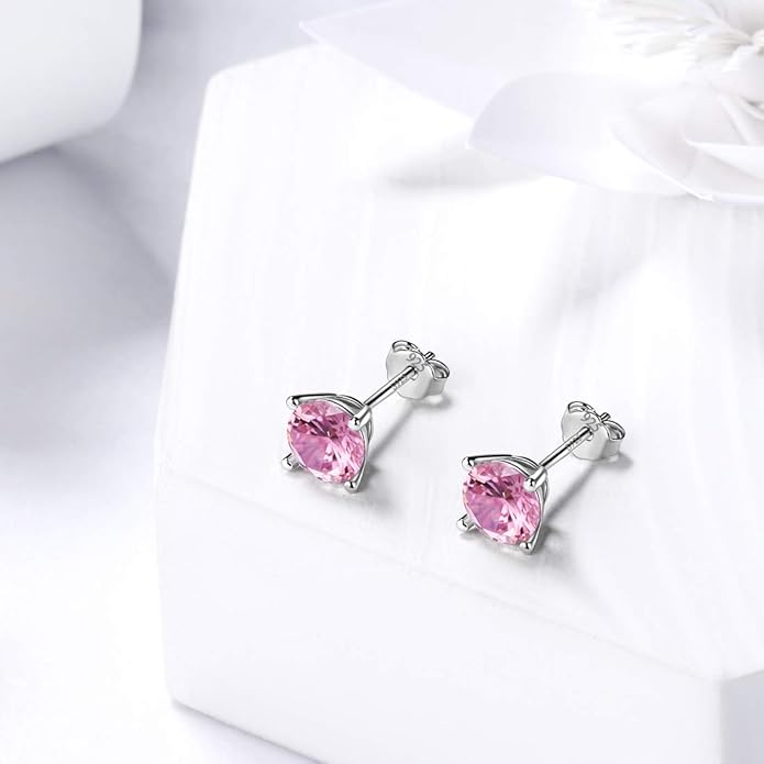 Aurora Tears 925 Sterling Silver 12 Birthstones Necklace/Earring/Ring/Bracelet Women Birthstone Pendant Crystal Fashion Birthday Jewelry Christmas Gift for Girls Women