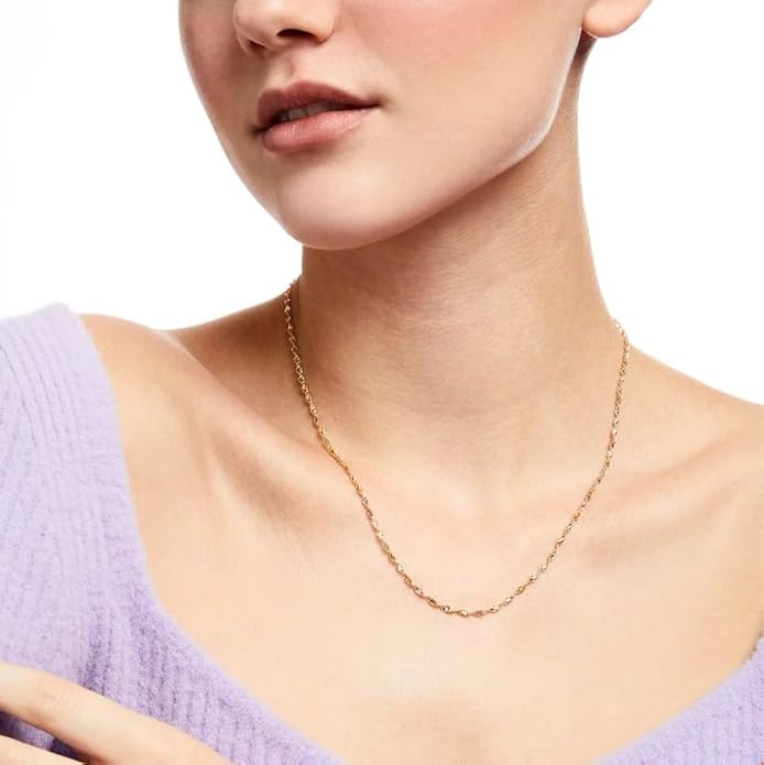 925 Sterling Silver Singapore Chain Lobster Clasp Paperclip Necklace for Women Sparkling Chain 2mm2.5mm3mm4mm5mm Gifts for Her