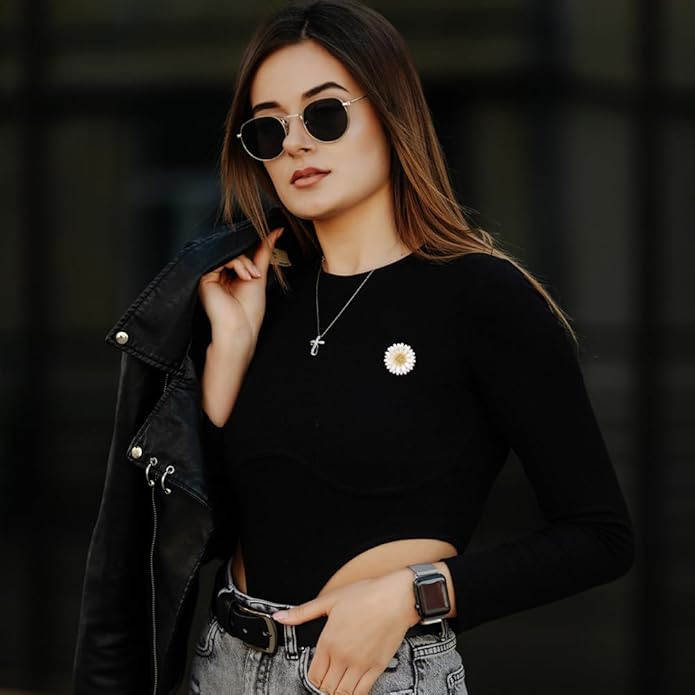 Fashion Flower Brooches for Women Rhinestone Flower Brooches Pins 18k Gold Plated Lapel Pins Jewelry for Girlfriend Wife