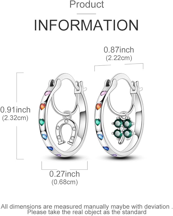NARMO 925 Sterling Silver Hoop Earrings for Women Hypoallergenic Lightweight Simple Huggie Hoop Earrings Twisted Hoop Earrings Colorful Cubic Zirconia Hoop Earrings Rainbow Hoop Earrings