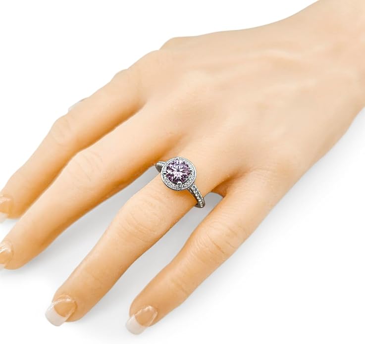 NANA Jewels Sterling Silver Engagement Rings for Women - Choose Simulated Morganite, Citrine, Aquamarine & More