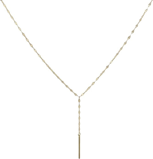 Irregular Y2k Long Y-shaped Necklace with Zircon Inlaid Sparkling Brick Tassel Pendant Double-Layer Chain High-end Fashion Accessory Women's