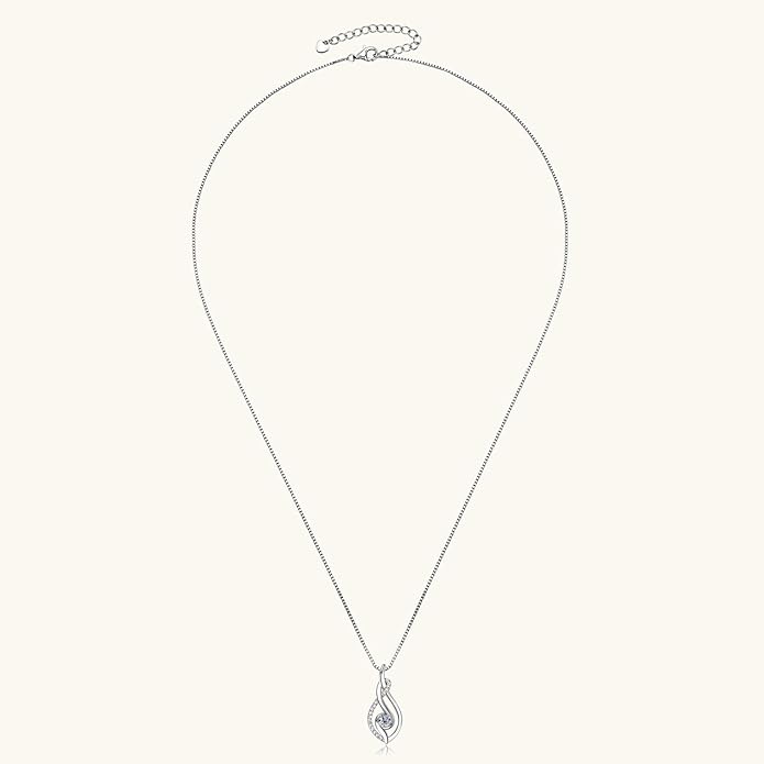 Moissanite Infinity Pendant Necklace for Women 925 Sterling Silver Love Necklace Birthday Dainty Infinity Knot Necklace Mom Wife Girlfriend Gift