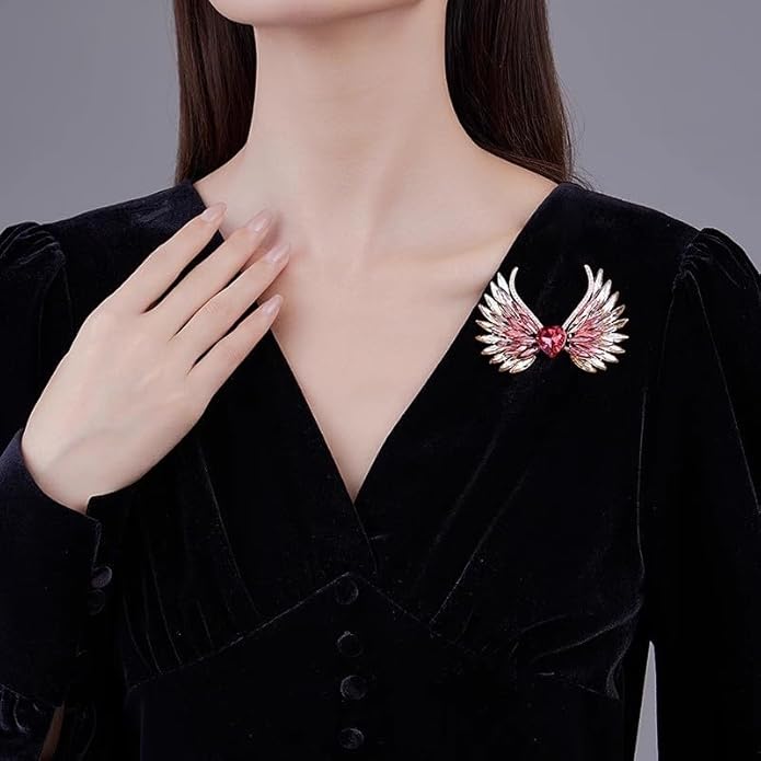 Soumimi Rhinestone Brooch Pin Crystal Brooches for Women Lapel Pin Dress Accessories Birthday Christmas Gift for Wife Mom