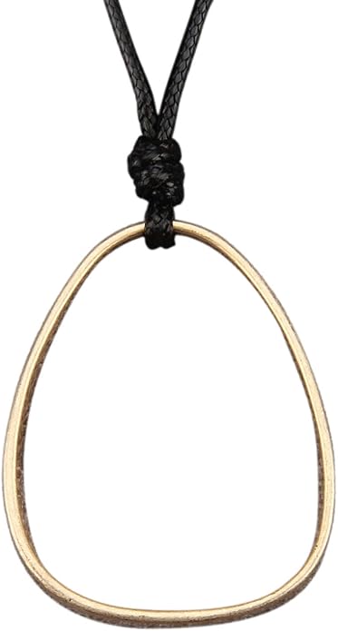 Long Boho Necklaces for Women Vintage Leather Wooden Pendant Y Choker Ethnic Style Gold Circle Hippie Sweater Necklace